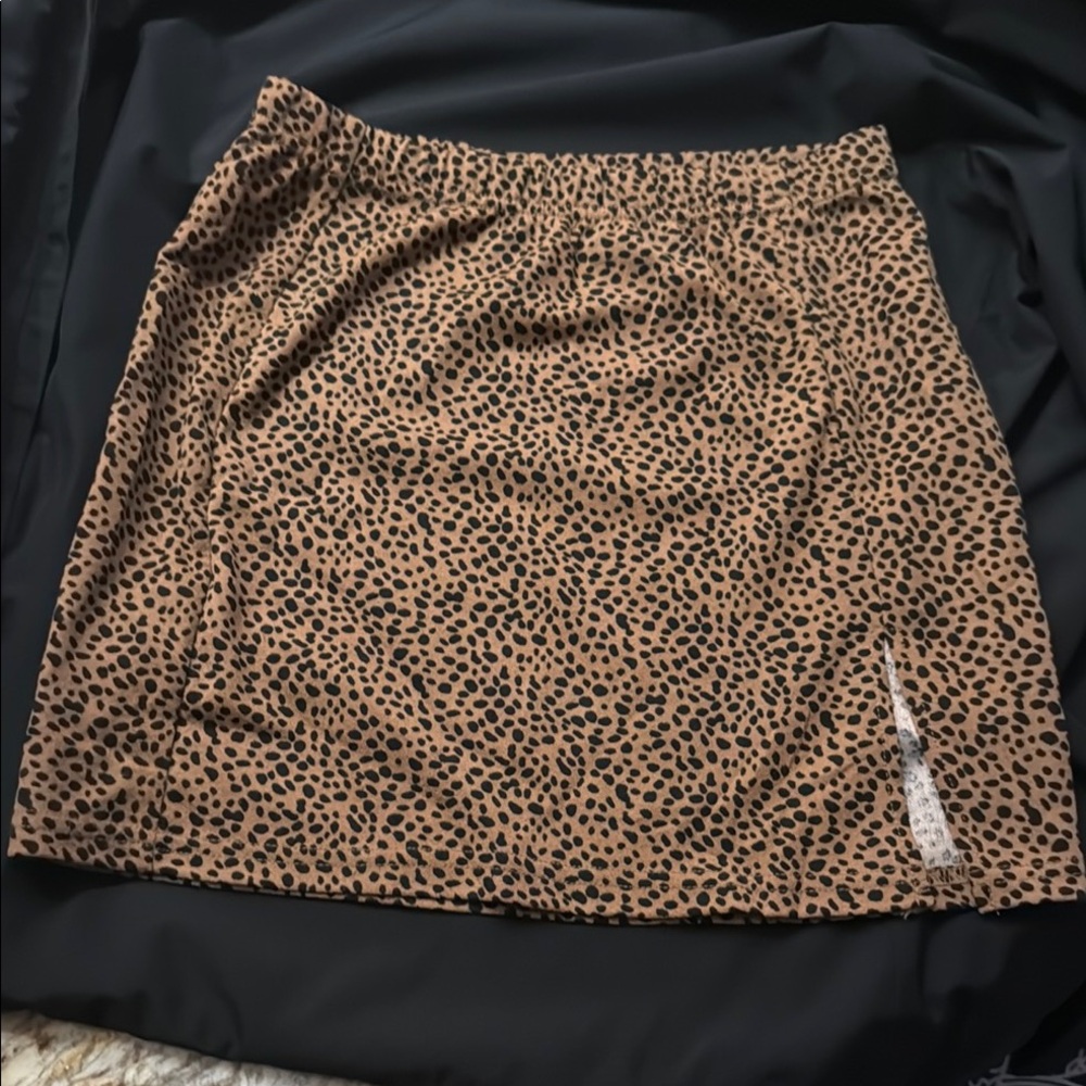 SHEIN Brown Black Mini Pencil Skirt Night Out